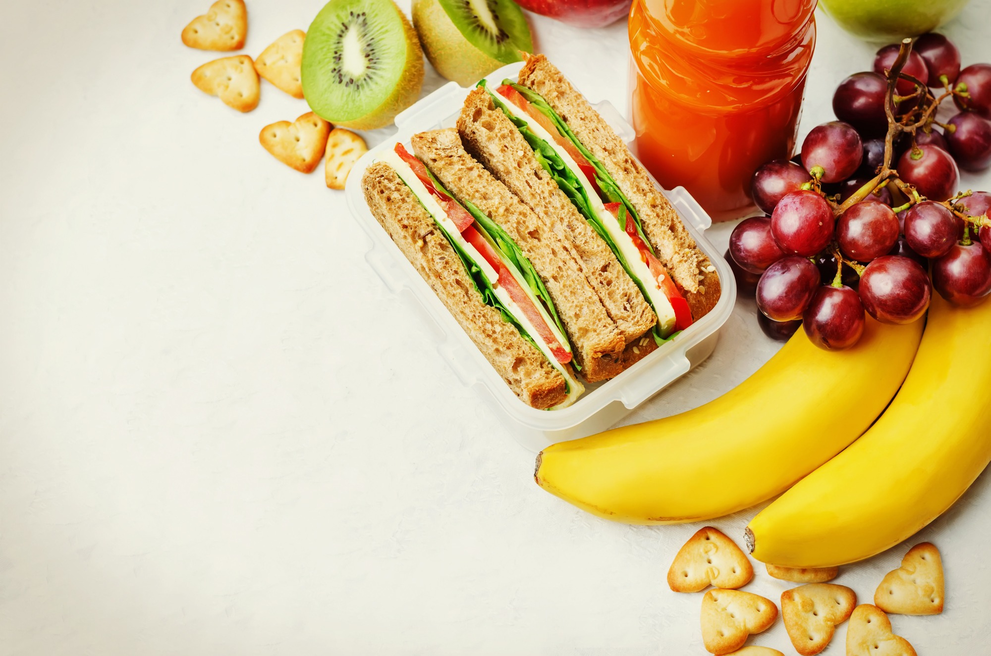 Snacks nutritivos e saborosos para as crianças