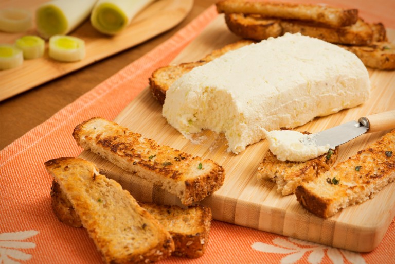 Terrine de ricota com alho poró Wickbold
