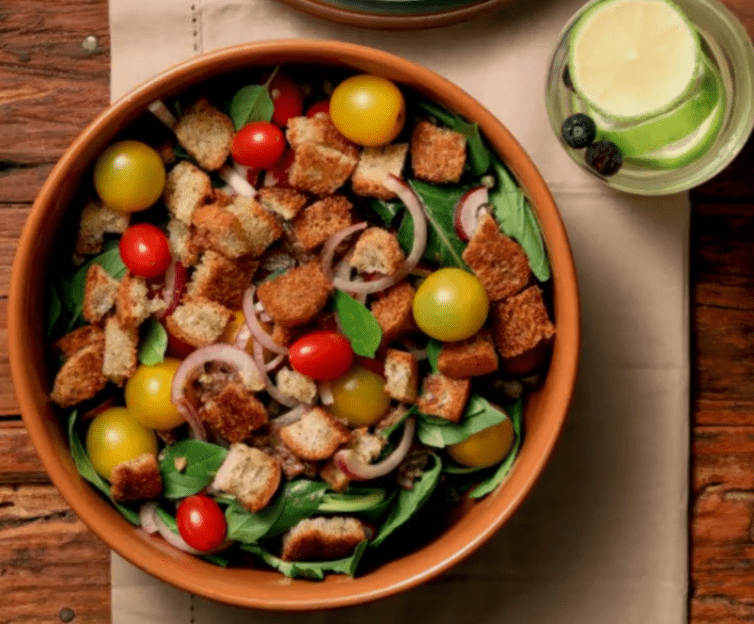 Panzanella com Pão Sem Glúten Multigrãos